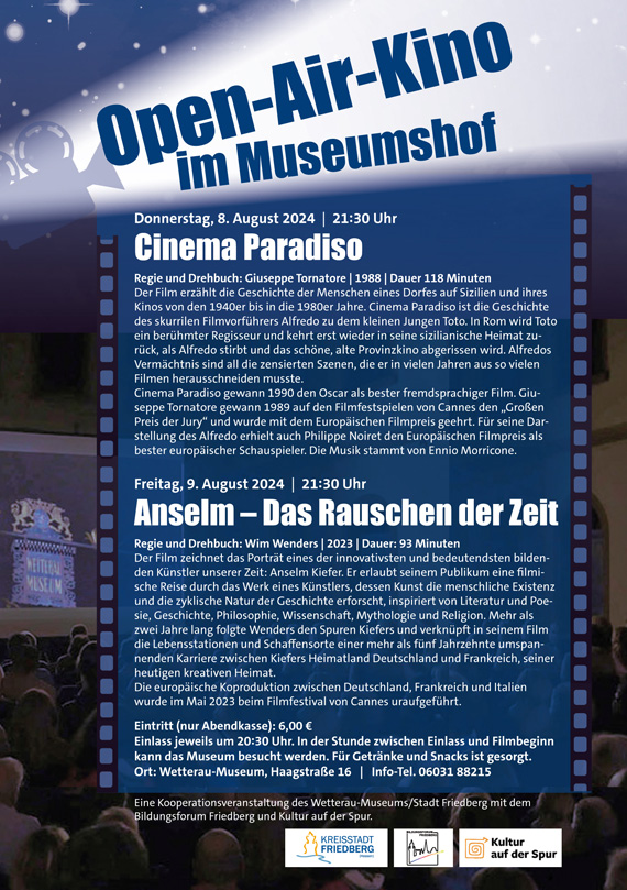 Flyer Open-Air-Kino im Museumshof 2024